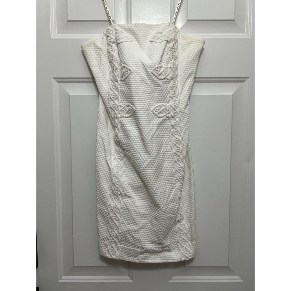 Lilly Pulitzer White Strapless Dress Size 4 Preppy Resort Easter Wear Beach